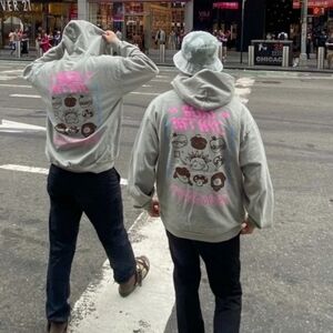 Grey Hoodie with Graphics From Boki Project NFT NYC Conference Merchandise 2022